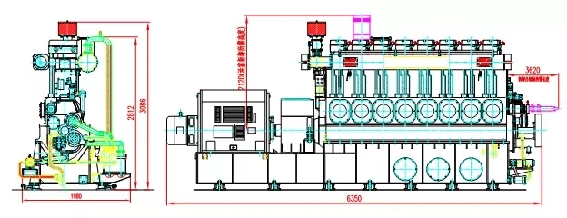 Power Plant of 1-5MW Natural Gas Biogas Gas Syngas Biomass Gas Generator Set